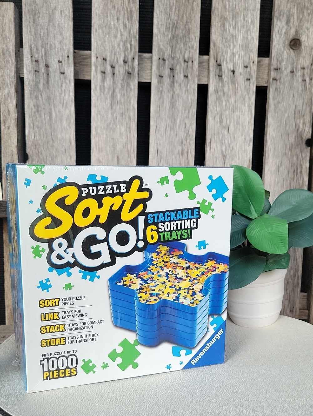 Ravensburger Puzzle Sort & Go! Stackable Trays - Blue